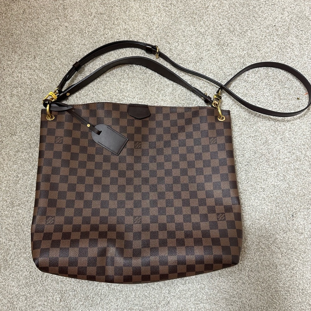 GENUINE LOUIS VUITTON GACEFUL MM Damier Ebene
